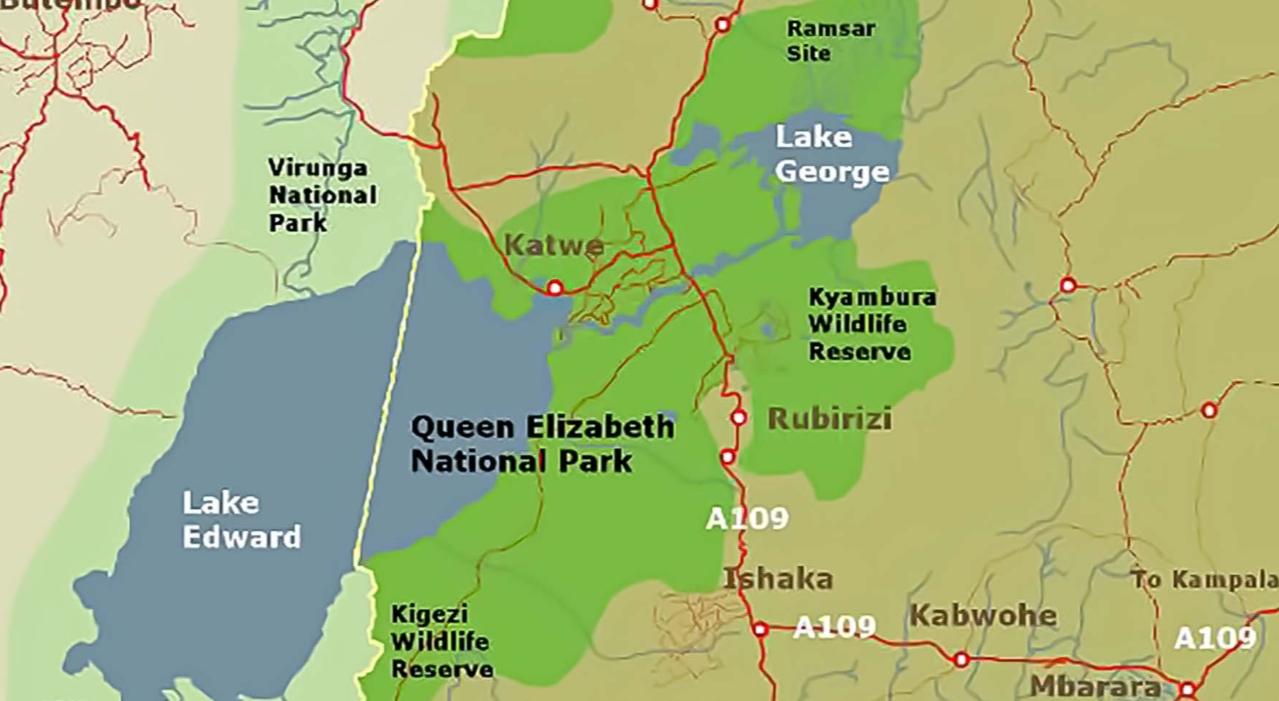 Location of Queen Elizabeth National Park: In Africa's eastern part of the continent, Uganda, a country in East Africa, is home to Queen